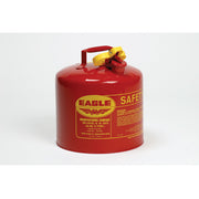 Eagle Type I Steel Safety Can for Flammables - 5 Gallon - Flame Arrester - Red - UI50S