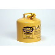Eagle Type I Steel Safety Can for Diesel - 5 Gallon - Flame Arrester - Yellow - UI50SY