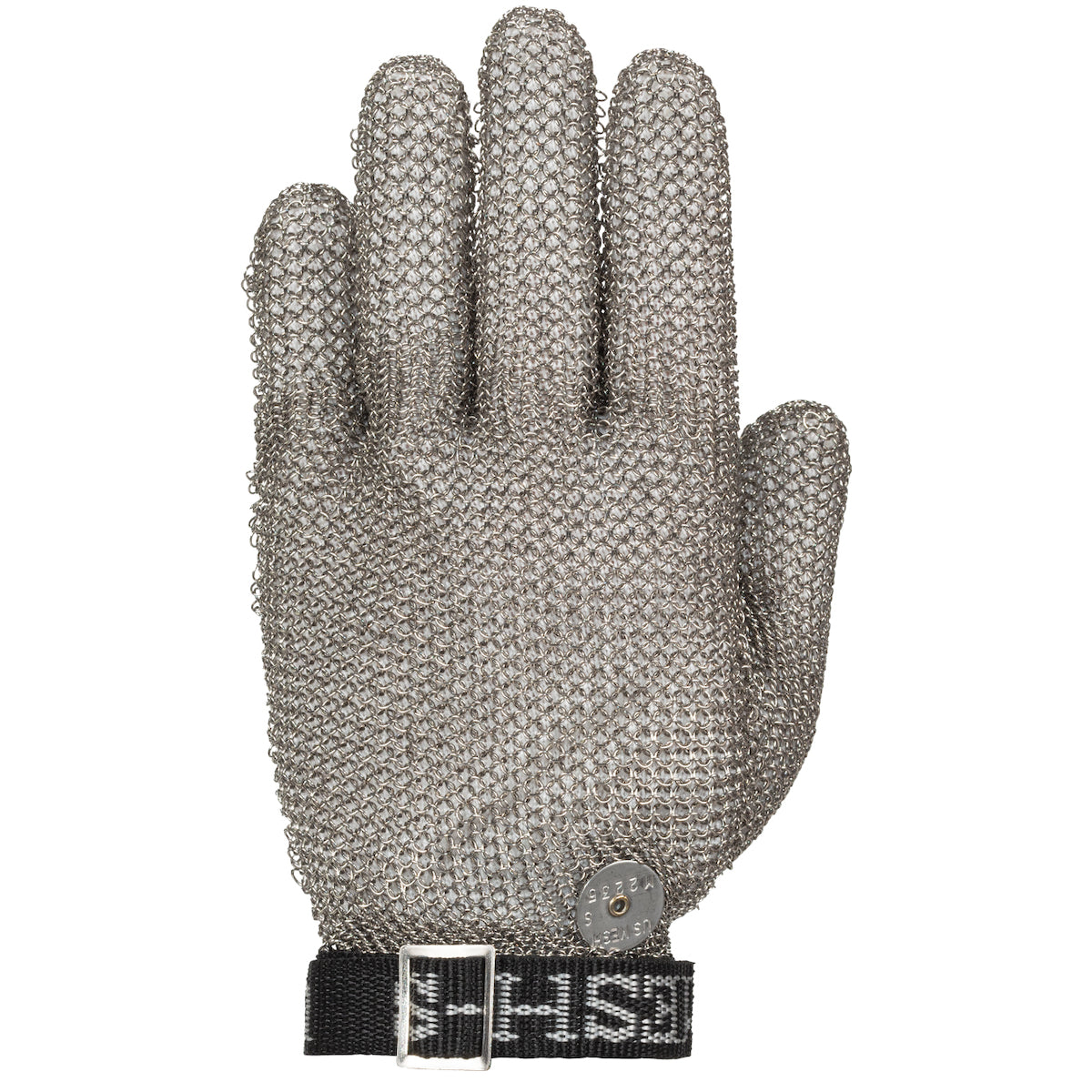 US Mesh Stainless Steel Glove w/Adjustable Strap - Wrist Length - Silver - 1/EA - USM-1105