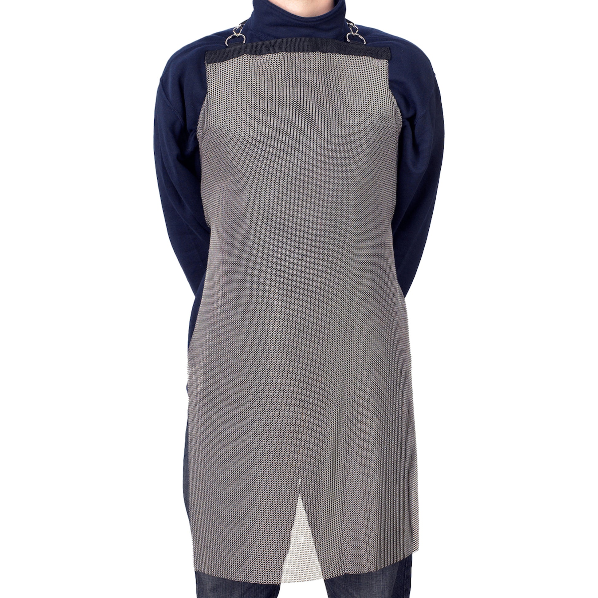 US Mesh Metal Clothing Stainless Steel Apron w/Adjustable Elastic Strap - Silver - 1/EA - 392-PIP-USM-2100