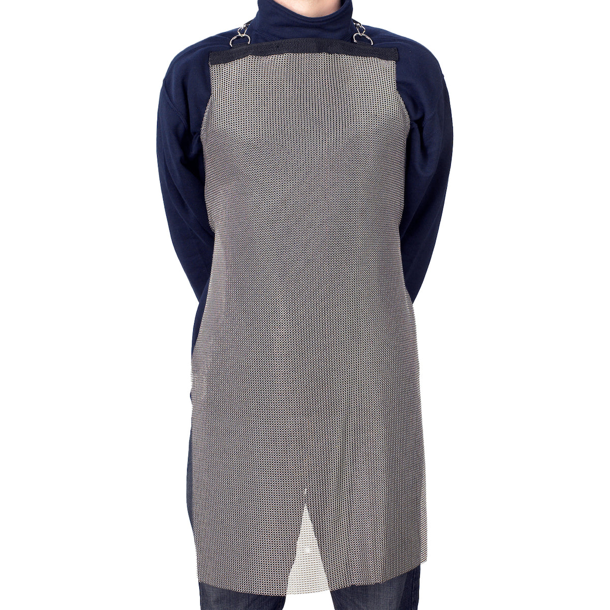 US Mesh Metal Clothing Stainless Steel Apron w/Adjustable Elastic Strap - Silver - 1/EA - 392-PIP-USM-2100