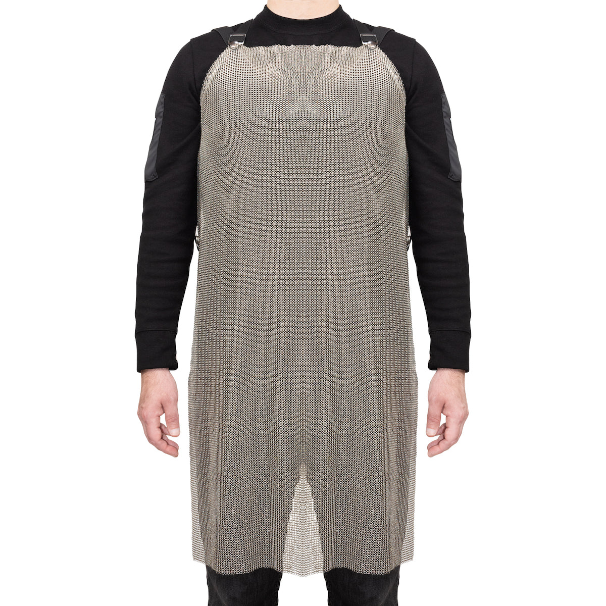 US Mesh Metal Clothing Stainless Steel Apron w/3-Piece Elastic Strap - Silver - 1/EA - 392-WC-USM-2107