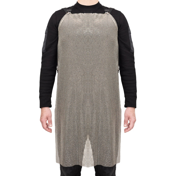 US Mesh Metal Clothing Stainless Steel Apron w/3-Piece Elastic Strap - Silver - 1/EA - 392-WC-USM-2107