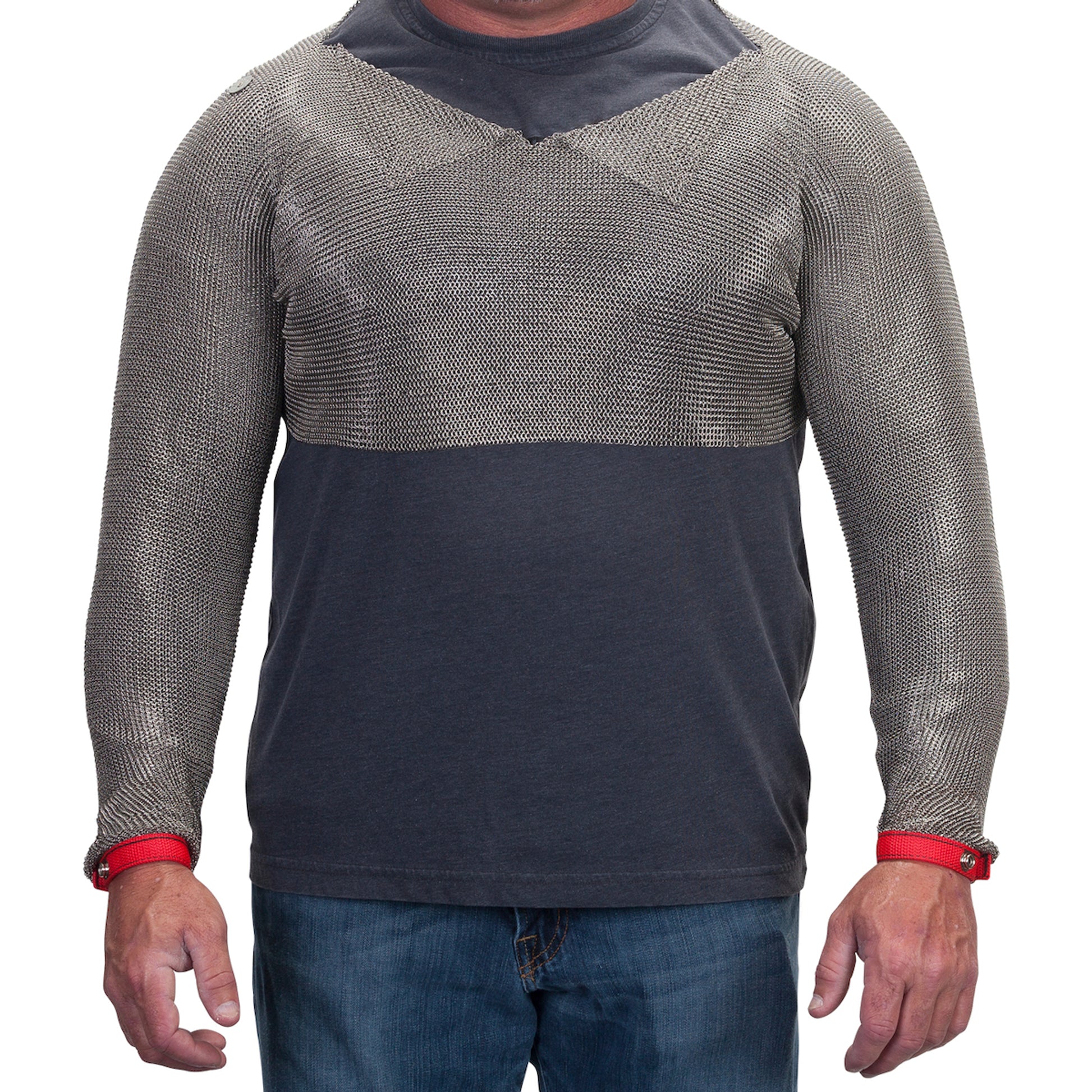 US Mesh Stainless Steel T-Shirt w/Double Sleeve - 12" Long - Silver - 1/EA - USM-3315