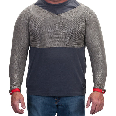 US Mesh Stainless Steel T-Shirt w/Double Sleeve - 12" Long - Silver - 1/EA - USM-3315