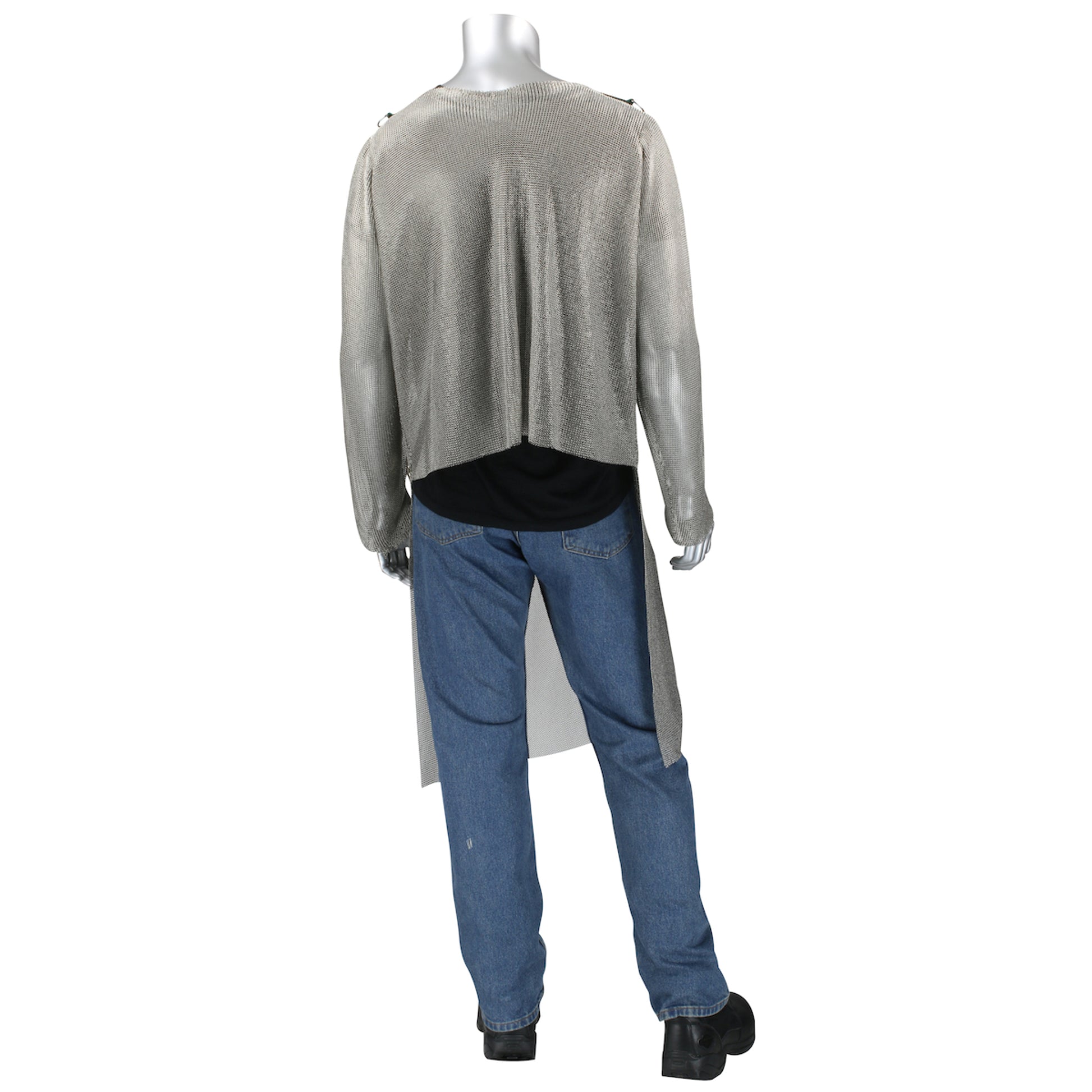 US Mesh Stainless Steel Tunic w/Extended Apron Front w/Belly Guard - Silver - 1/EA - USM-4352L