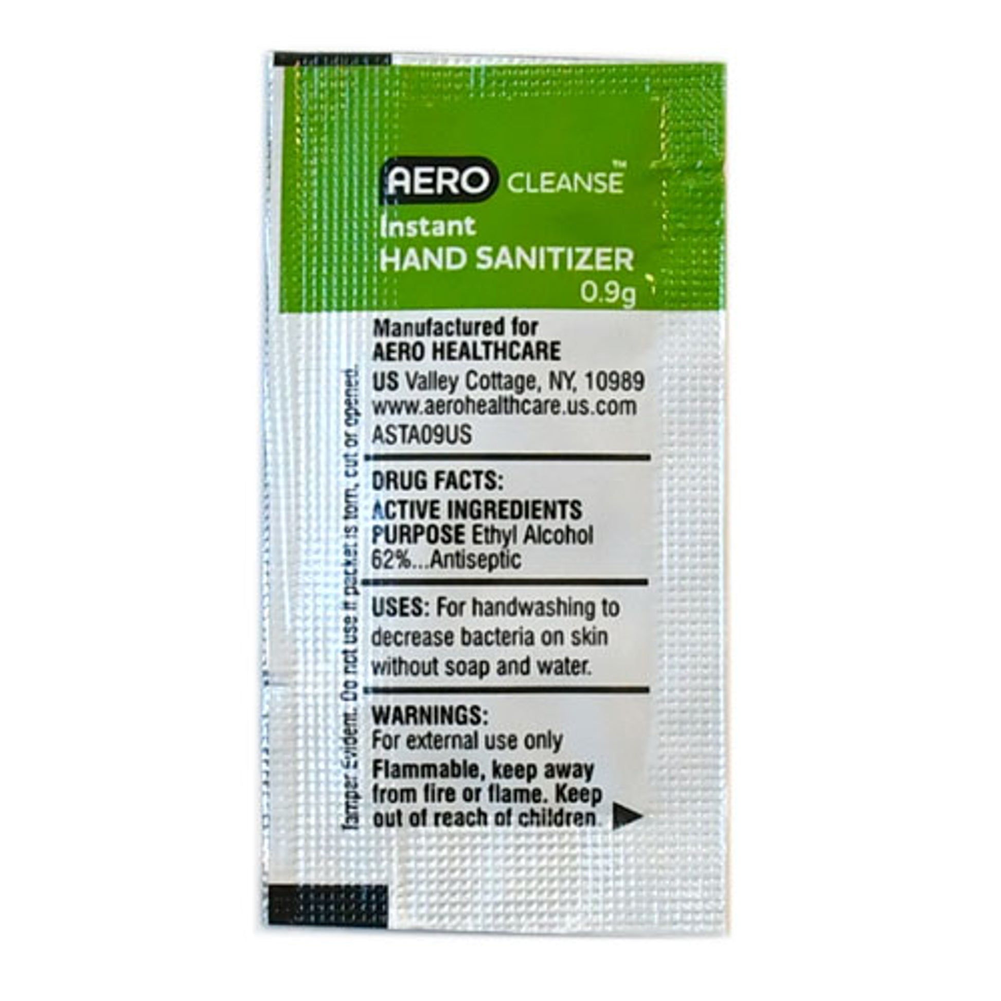 AERO AEROCLEANSE Hand Sanitizer Packet 0.9g 10/bag - ACG10US