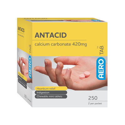 AERO AEROTAB Antacid Tablets 250/box - ATAN250
