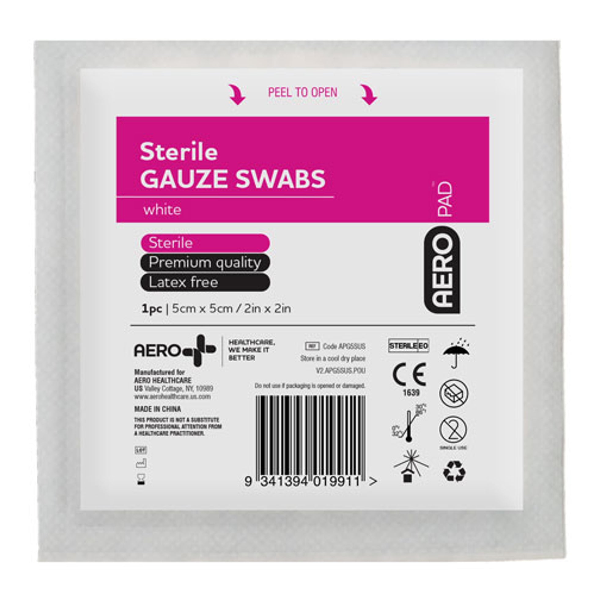 AERO AEROPAD Gauze Pad 3in x 3in 50/pack - APG7550BSUS