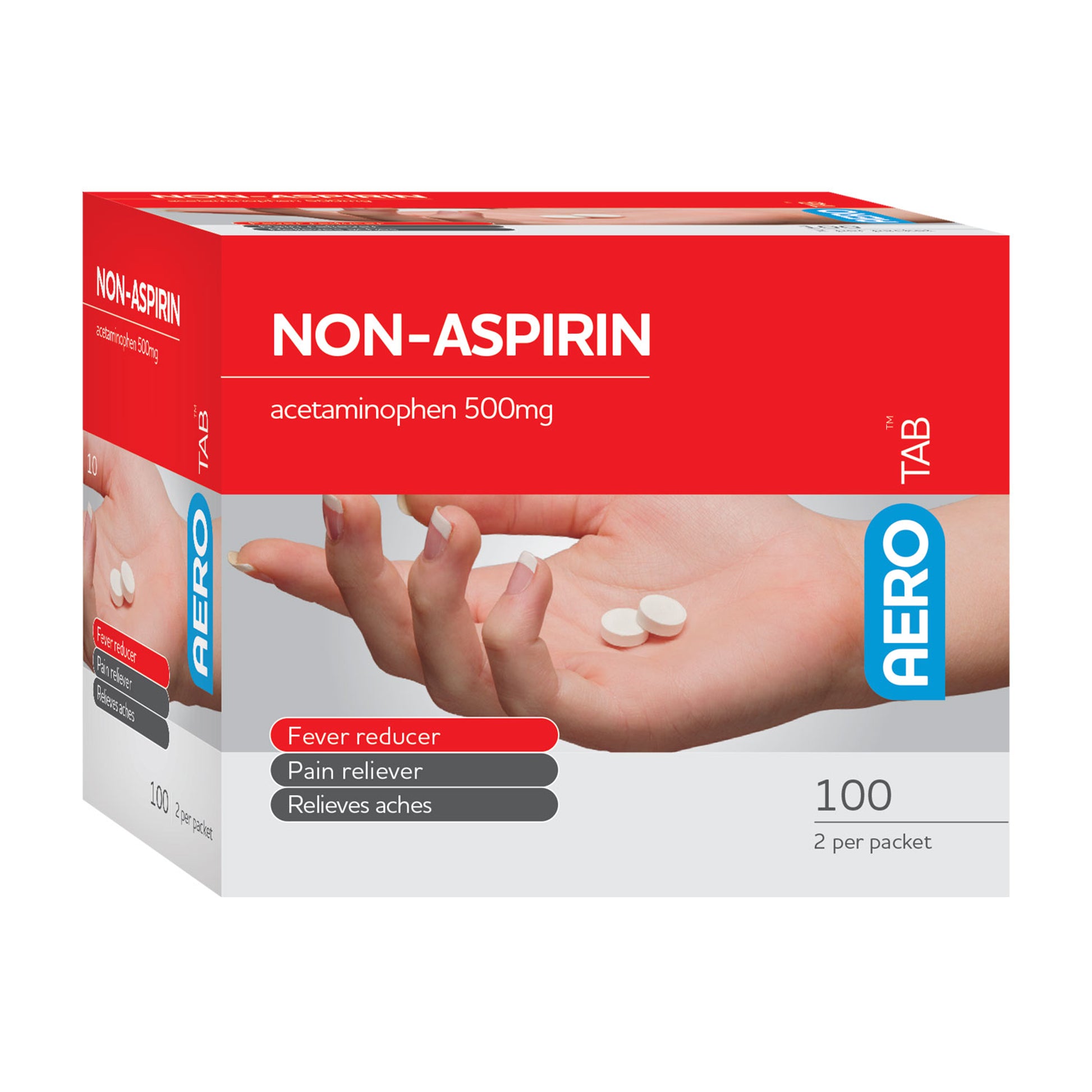 AERO AEROTAB Non-Aspirin Tablets 100/box - ATNA100