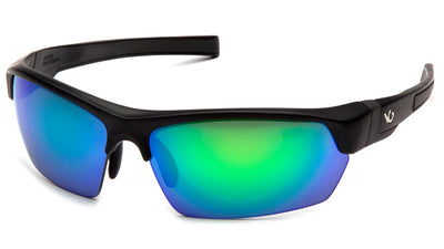 Venture Gear Tensaw Black Frame/Green Mirror Polarized Lens Safety Eyewear