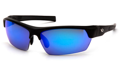 Venture Gear Tensaw Black Frame/Ice Blue Mirror Anti-Fog Lens Safety Eyewear