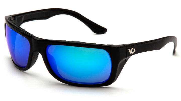 Venture Gear - Vallejo - Black Frame/Ice Blue Mirror Anti-Fog Lens - 12/Pair