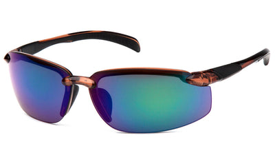 Venture Gear Waverton Brown Frame/Multi Mirror Lens Safety Eyewear