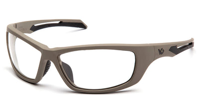 Venture Gear Tactical Howitzer Tan Frame/Clear Anti-Fog Lens Safety Eyewear