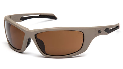 Venture Gear Tactical Howitzer Tan Frame/Bronze Anti-Fog Lens Safety Eyewear