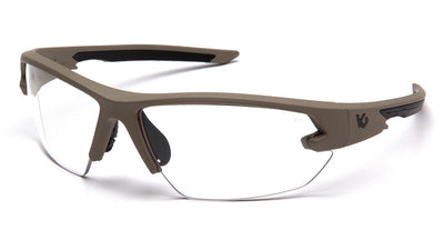Venture Gear Tactical Semtex 2.0 Tan Frame/Clear Anti-Fog Lens Safety Eyewear