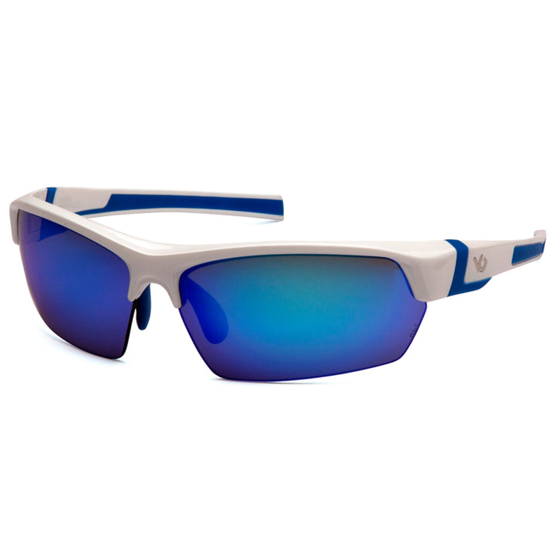 Venture Gear - Tensaw - White-Blue Frame/Ice Blue Mirror Anti-Fog Lens - 12/Pair