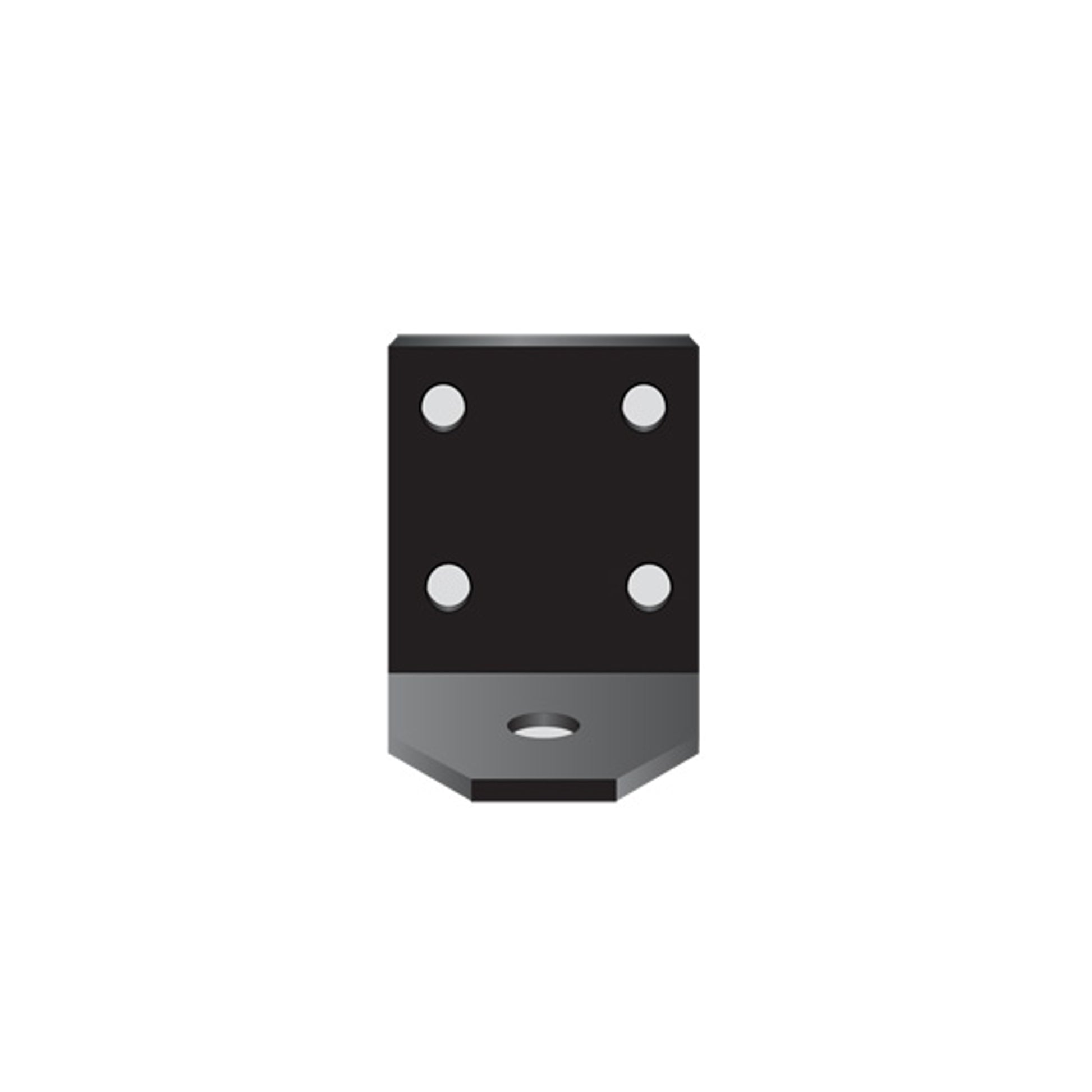 Warning Whip Mounting Bracket - "L" Style - Black Powder Coated - Steel - Hardware Not Included - VIAMOUNT