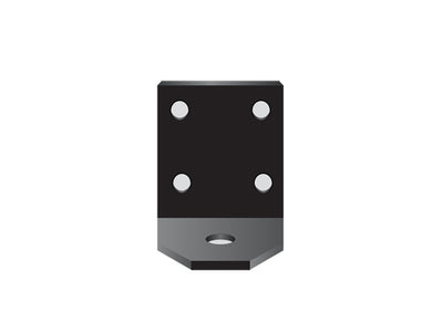 Warning Whip Mounting Bracket - "L" Style - Black Powder Coated - Steel - Hardware Not Included - VIAMOUNT