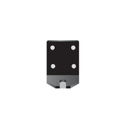 Warning Whip Mounting Bracket - "L" Style - Slit - Black Powder Coated - Steel - Hardware Not Included - VIAMOUNTS