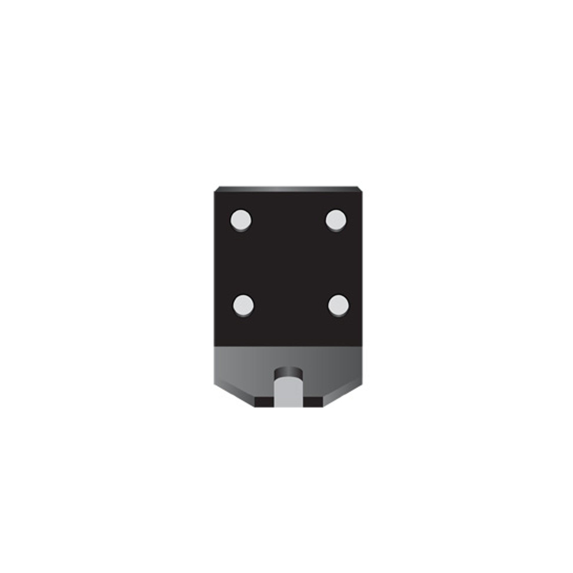 Warning Whip Mounting Bracket - "L" Style - Slit - Black Powder Coated - Steel - Hardware Not Included - VIAMOUNTS