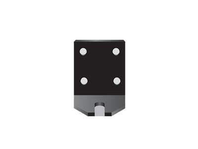 Warning Whip Mounting Bracket - "L" Style - Slit - Black Powder Coated - Steel - Hardware Not Included - VIAMOUNTS