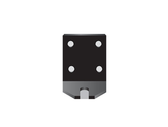 Warning Whip Mounting Bracket - "L" Style - Slit - Black Powder Coated - Steel - Hardware Not Included - VIAMOUNTS