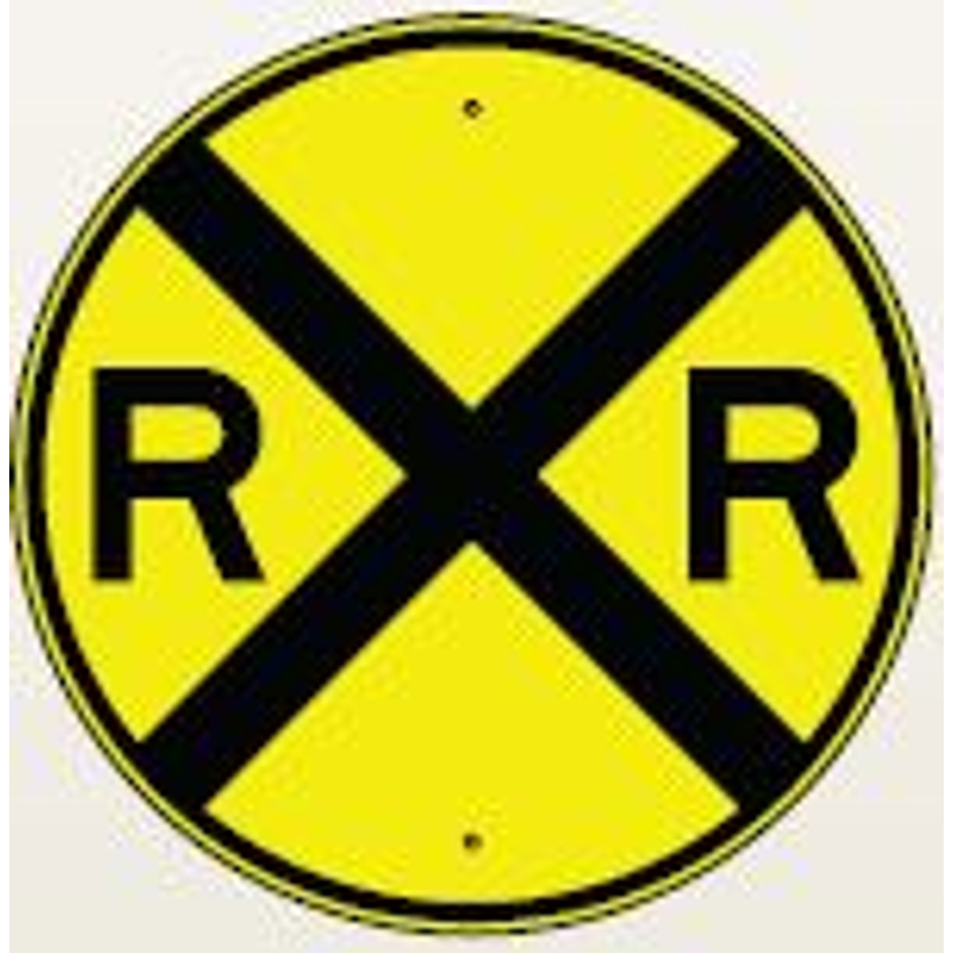 RAILROAD CROSSING - WARNING TRAFFIC SIGN - RAILROAD CROSSING - WARNING TRAFFIC SIGN, 30x30, Aluminum (.080) EGP Reflective