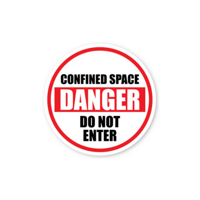 30" CIRCLE SIGNS - Circle Sign - Confined Space Danger Do Not Enter - LS-SIGN 900 #1944 -UEN
