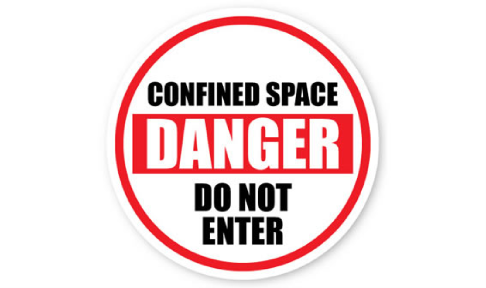 32" CIRCLE SIGNS -  Circle Sign - Confined Space Danger Do Not Enter - LS-SIGN 1024 #1945 -UEN