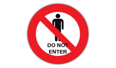 20" CIRCLE SIGNS - Circle Sign - Do Not Enter - LS-SIGN 400 #1839 -UEN