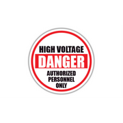 20" CIRCLE SIGNS -  Circle Sign - High Voltage Danger Authorized Personnel Only - LS-SIGN 400 #1949 -UEN