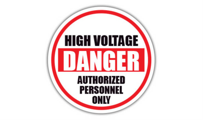 17" CIRCLE SIGNS - Circle Sign - High Voltage Danger Authorized Personnel Only - DSV-SIGN 289 #1948 -UEN
