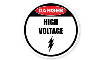 24" CIRCLE SIGNS - Circle Sign - Danger High Voltage - DSV-SIGN 576 #1936 -UEN