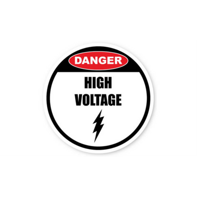 30" CIRCLE SIGNS - Circle Sign - Danger High Voltage - DSV-SIGN 900 #1937 -UEN