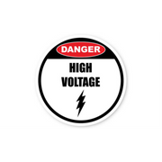 30" CIRCLE SIGNS -  Circle Sign - Danger High Voltage - DSV-SIGN 900 #1937 -UEN