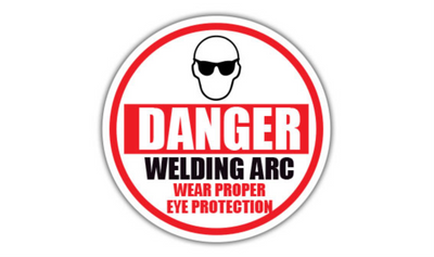 12" CIRCLE SIGNS - Circle Sign - Danger Welding Arc Wear Proper Eye Protection - DSV-SIGN 144 #1974 -UEN