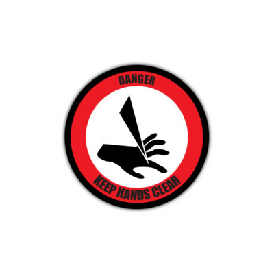 30" CIRCLE SIGNS -  Circle Sign - Danger Keep Hands Clear - DSV-SIGN 900 #1965 -UEN