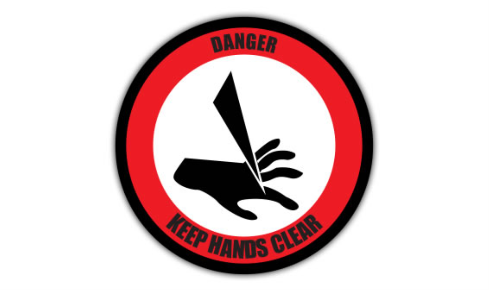 30" CIRCLE SIGNS -  Circle Sign - Danger Keep Hands Clear - DSV-SIGN 900 #1965 -UEN