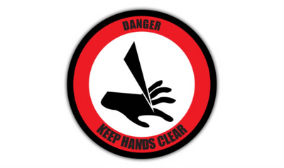 30" CIRCLE SIGNS - Circle Sign - Danger Keep Hands Clear - DSV-SIGN 900 #1965 -UEN