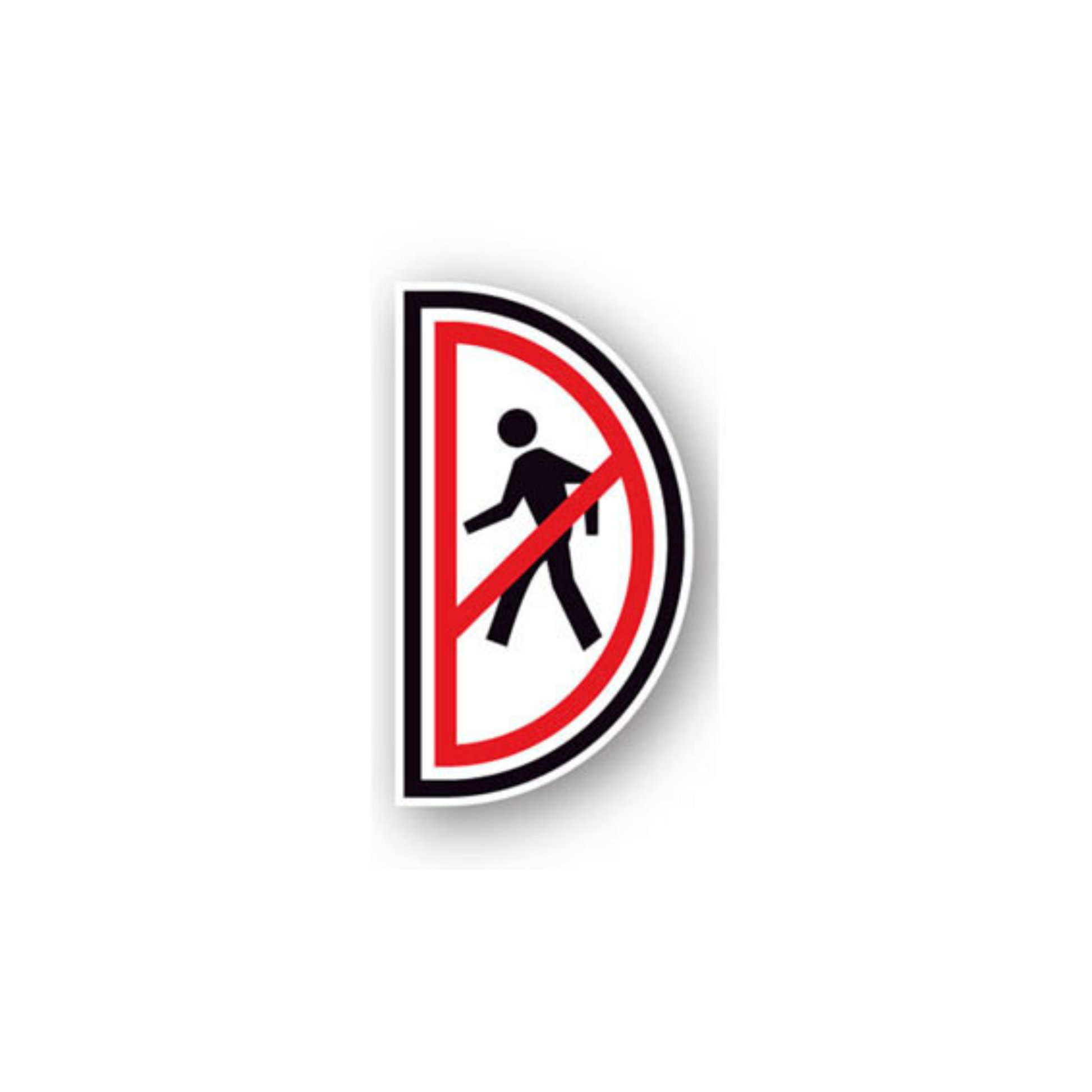34" x 60" HALF SIGNS - Half Sign - No Pedestrian (Left) - DSV-SIGN 2040 #0612LEFT -UEN