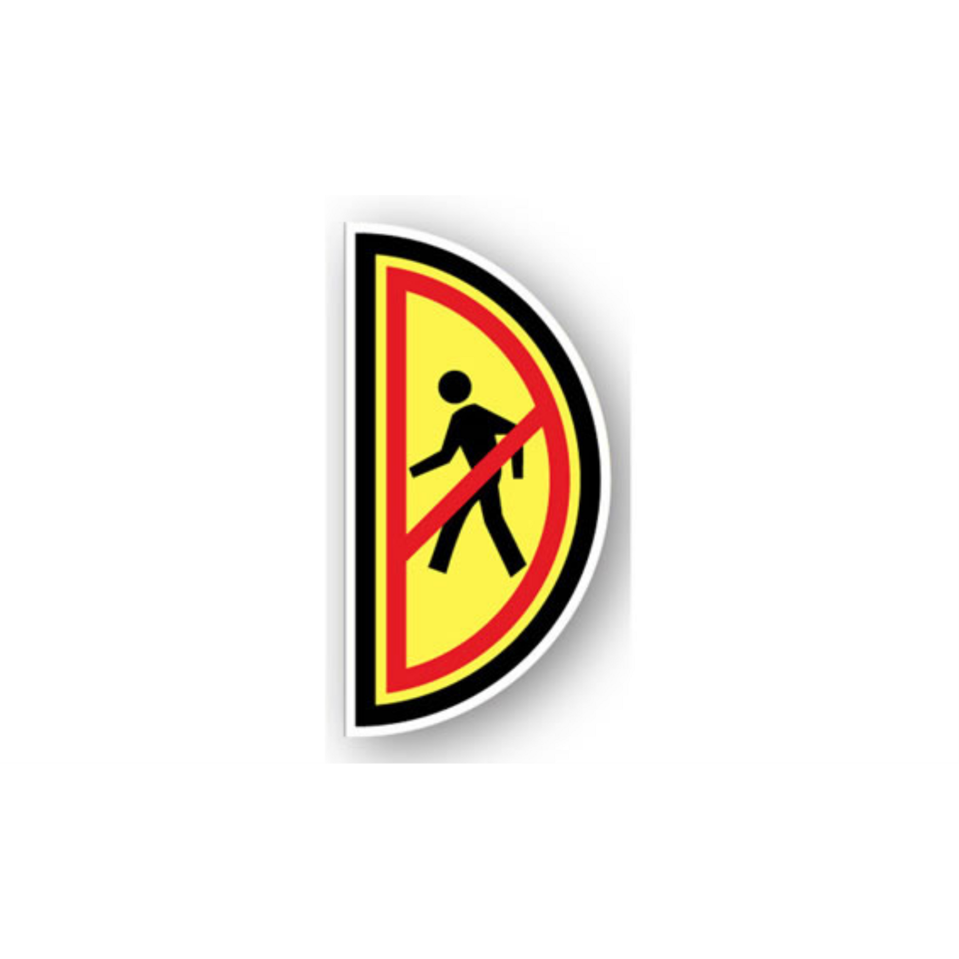 12" x 24" HALF SIGNS -  Half Sign - No Pedestrians (Left) - DSV-SIGN 288 #0640LEFT -UEN