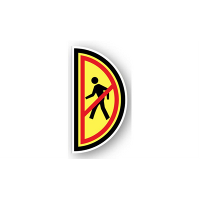 12" x 24" HALF SIGNS -  Half Sign - No Pedestrians (Left) - DSV-SIGN 288 #0640LEFT -UEN