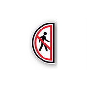 12" x 24" HALF SIGNS -  Half Sign - No Pedestrian (Right) - LS-SIGN 288 #0610RIGHT -UEN