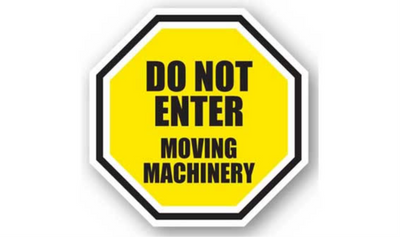 16" OCTAGON SIGNS - Octagon Sign - Do Not Enter Moving Machinery - DSV-SIGN 256 #1076 -UEN