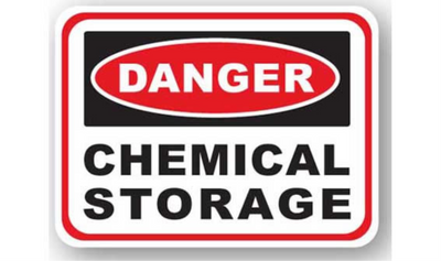 30" x 21" RECTANGLE SIGNS - Rectangle Sign - Danger Chemical Storage - DSV-SIGN 630 #0353 -UEN