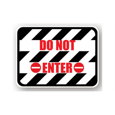 12" x 9" RECTANGLE SIGNS - Rectangle Sign - Do Not Enter - LS-SIGN 108 #2266 -UEN