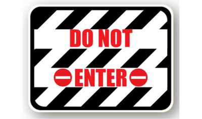 50" x 32" RECTANGLE SIGNS - Rectangle Sign - Do Not Enter - LS-SIGN 1600 #2270 -UEN