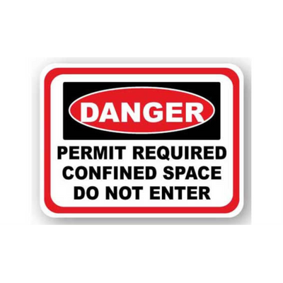 24" x 18" RECTANGLE SIGNS - Rectangle Sign - Danger Permit Required Confined Space Do Not Enter - LS-SIGN 432 #2262 -UEN